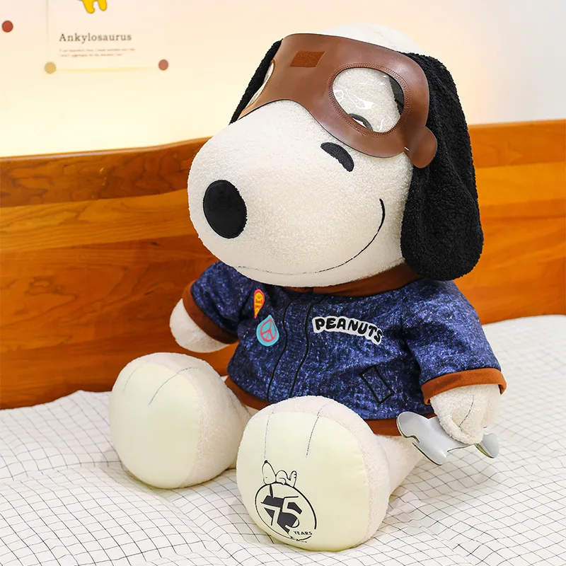 

35-70cm Snoopy Plush Toys Pilot Large Cartoon Plushie Anime Birthday Pillow Sofa Back Dog Doll Stuffed Gift for Childrens Xmas