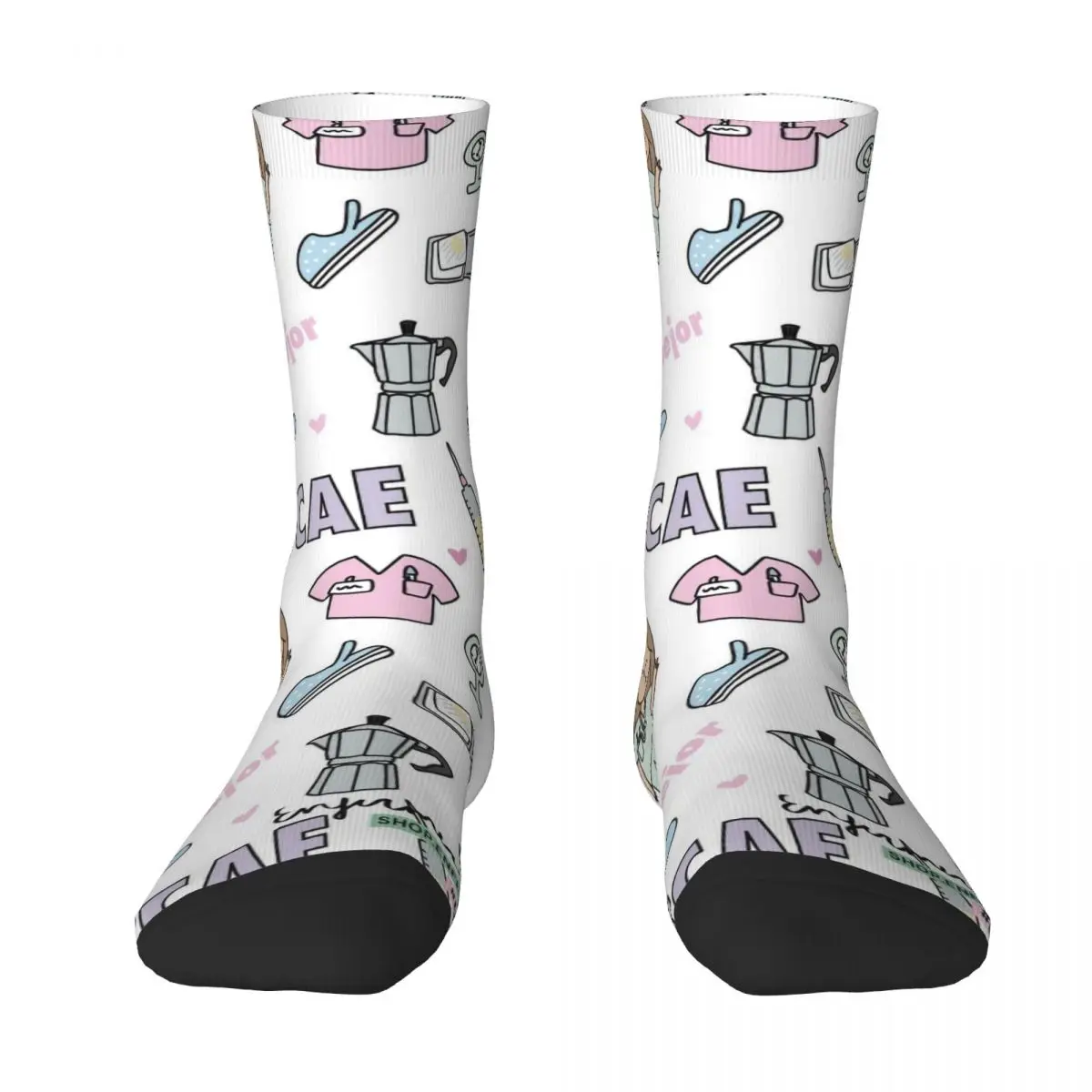 Doctor Nurse Enfermera En Apuros Socks Men Women Funny Happy Socks Harajuku Spring Summer Autumn Winter Socks Gift