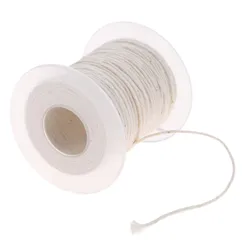 1 Roll Candle Wick Spool Core Unwaxed White Nature Cotton Wicks 61m/200ft*1mm Candles Making DIY Craft Handmade Candles Supplies