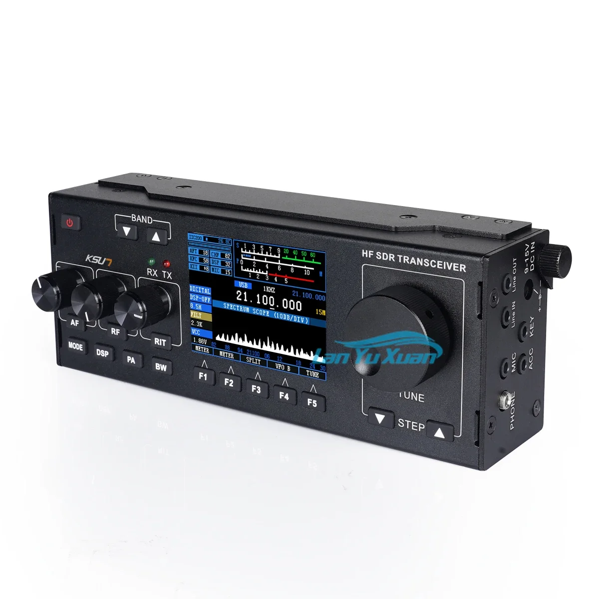 KSUN HF978 SDR Short Wave 1.8-30MHZ HF Car Radio 15W DSP Digital Noise Reduction Vehicle-Mounted Station Transceiver