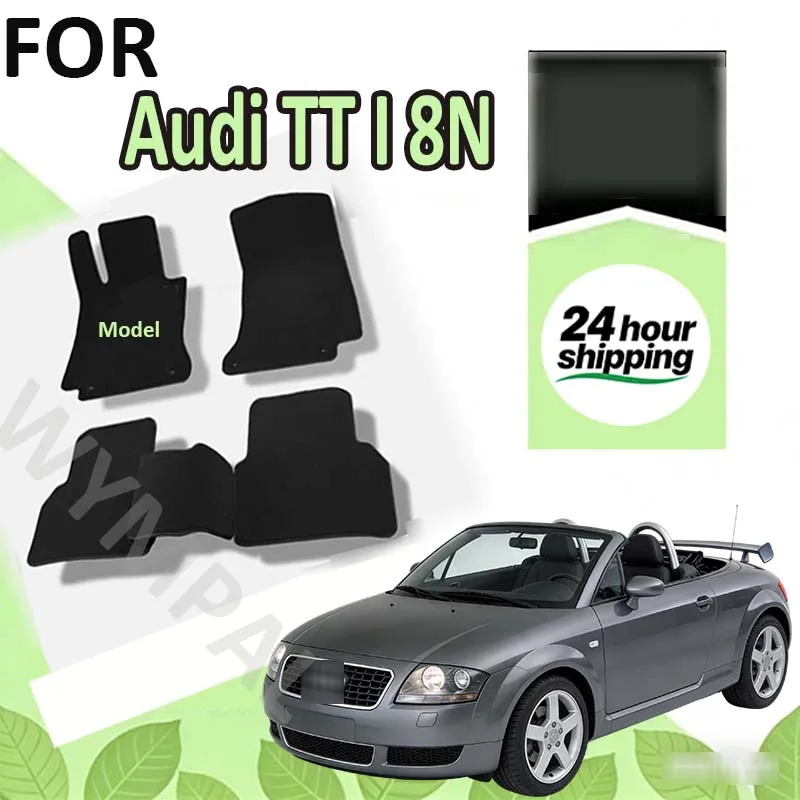 

Nylon Suede Velour mats front for Audi TT I 8N convertible roadster coupe (1998-2006) -Black