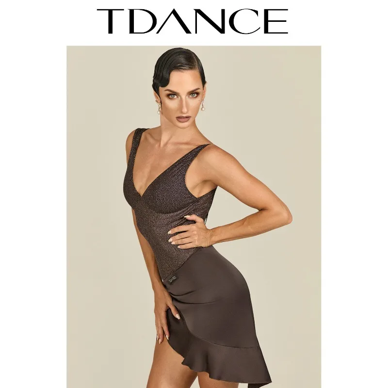 Customized TDANCE National Dance Practice Uniform [basic One-piece Top] with Women's Versatile Backless Camisole GL-206 Inside