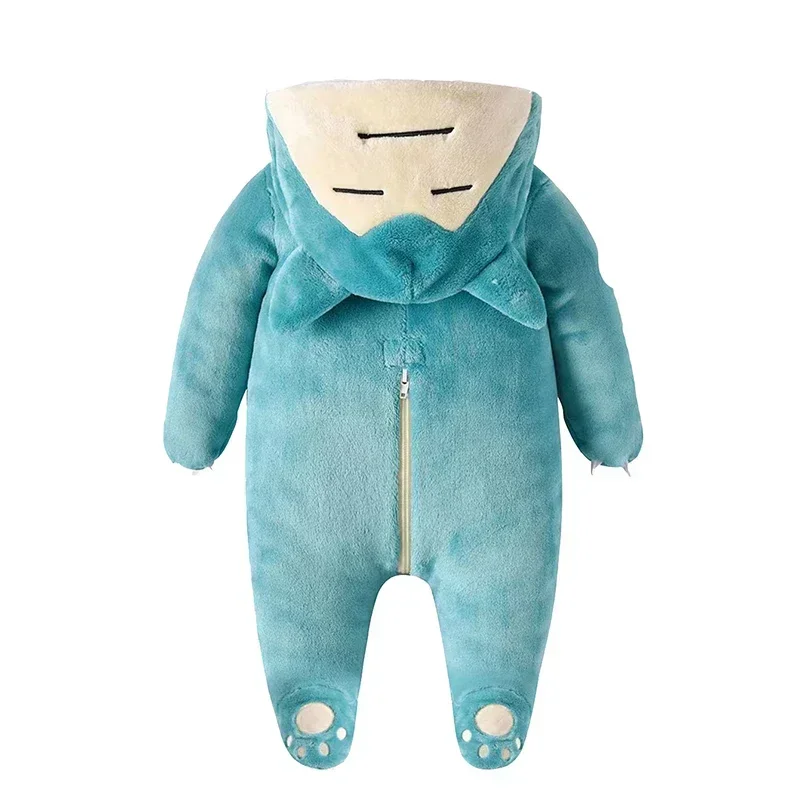 Kids Snorlax Onesie Kigurumi Baby Cosplay Costume Halloween Christmas Pajama Little Boy Girl Romper Winter Warm Homewear Disfraz