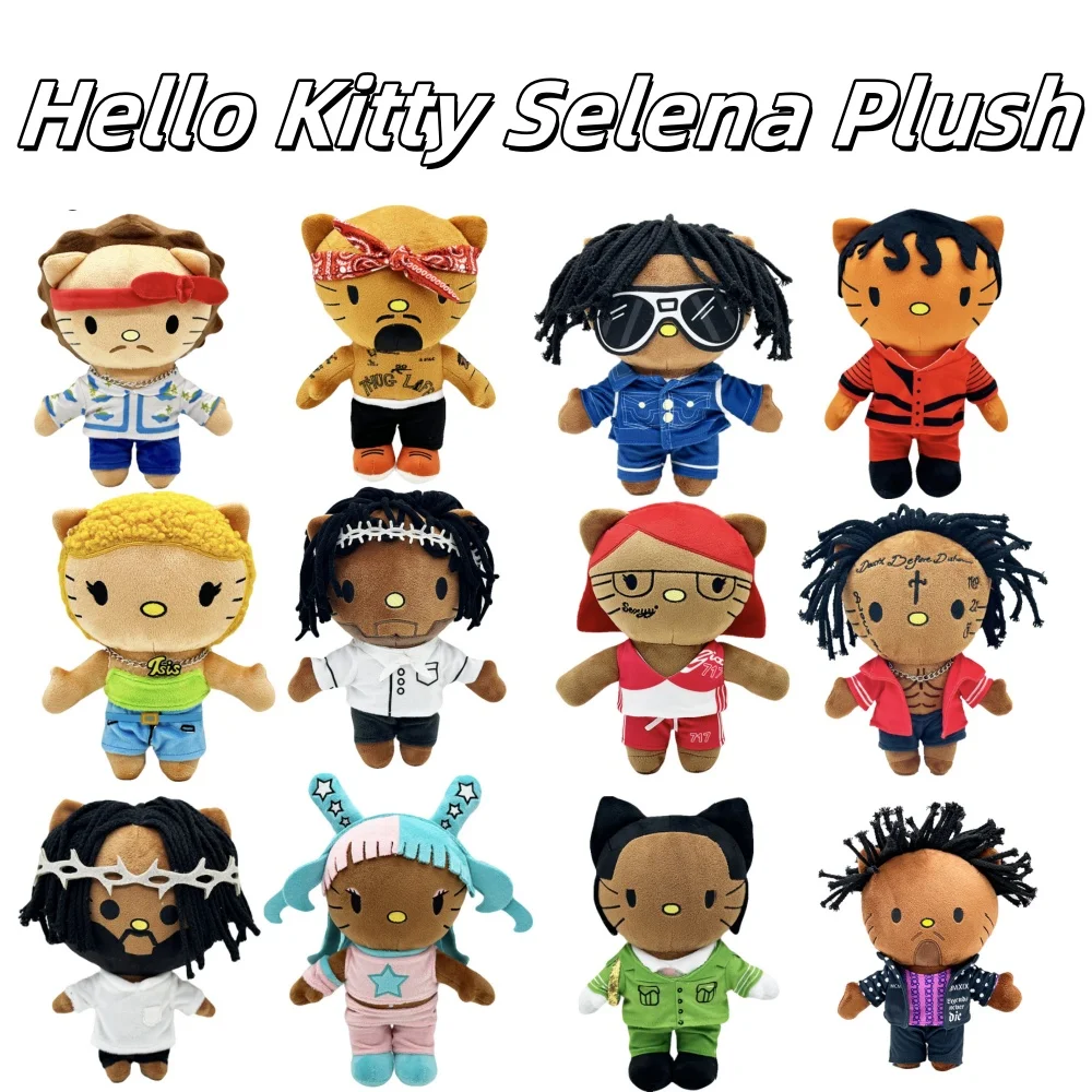 

Hello Kitty Selena Plush Travis Scott Anime Cartoon Plush Toy Stuffed Animal Soft Plushie Dolls Kids Gifts