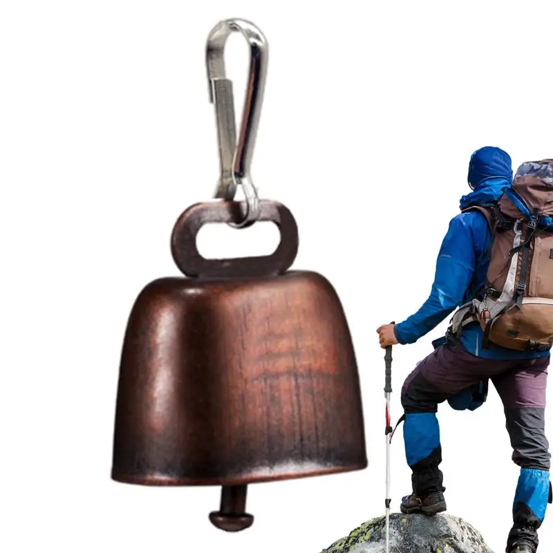 Hiking Backpack Carabiner Warning Bell For Traveling Outdoor Anti-Lost Pet Collars Bell Bear Repelling Bell Portable Hiking Gear