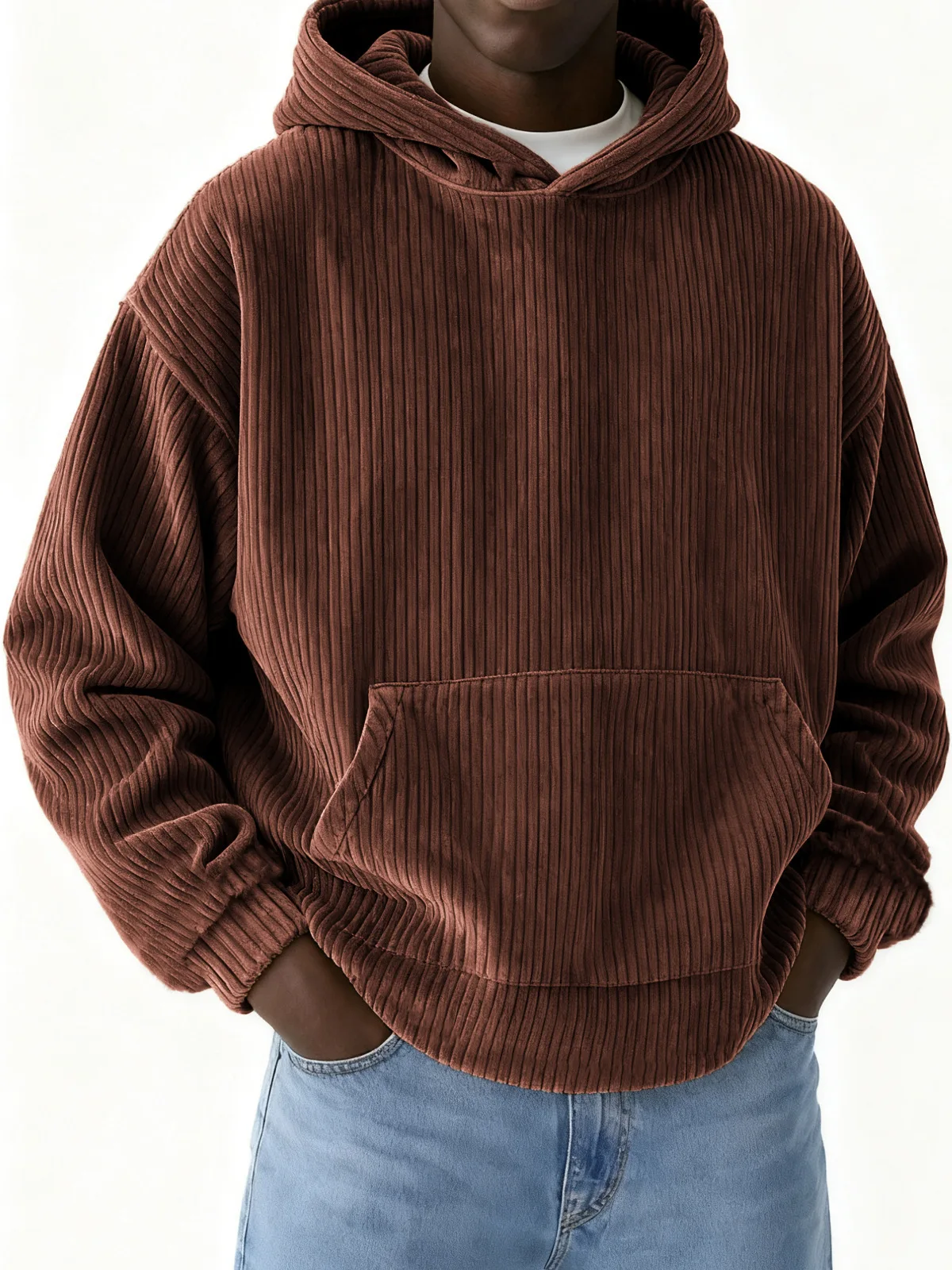2026 Herren-Hoodie Corduroy Streetwear Y2k Vintage Kleidung Angebote Hohe Qualität Willkommensangebot 90er Jahre Oversize Herren-Kapuzenpullover – Detail 13
