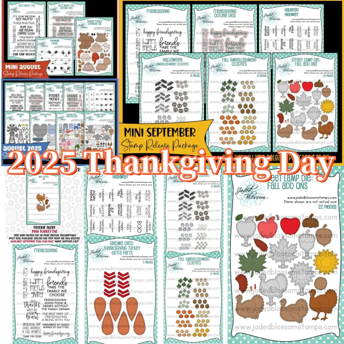

Thanksgiving Turkey Halloween Pumpkin Gnome Oct 2025 Fall Metal Cutting Dies Clear Stamp Stencil For DIY Scrapbook Card Craft