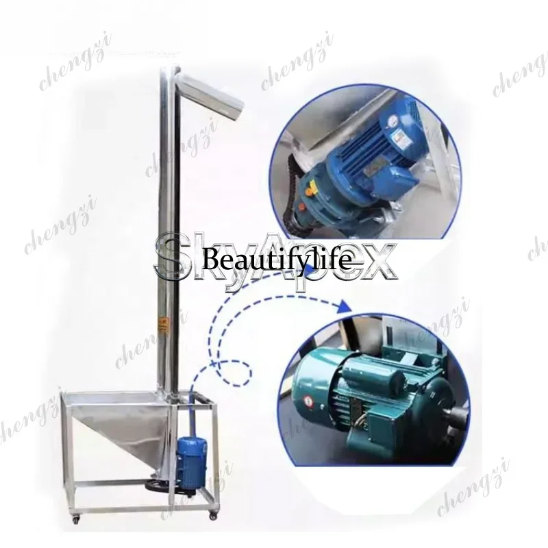 K182 Stainless Steel Mobile Screw Conveyor Auger Feeder Powder Particle Plastic Lifting Transport Handling Equipment