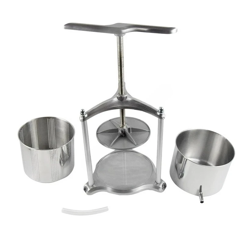 Wine Press Manual 6L Aluminum Frame 304 Stainless Steel Barrel Pressing Cheese And Vegetable Stuffing Dregs To Squeeze Water