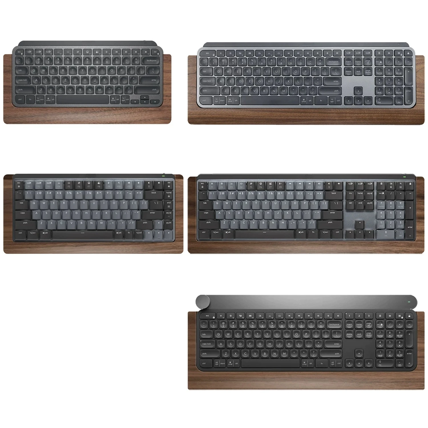Walnut Base Keyboard Tray for MX Keys/MX Mechanical/Craft Tray PlamRest Miaokong Touchpad Box Wrist Rest Solid Wood Hand Support