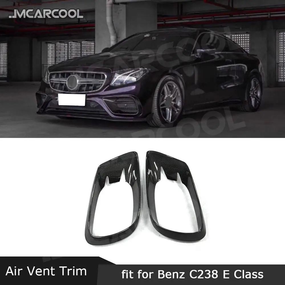 

Real dry Carbon Fiber Front Bumper Trunk Air Vent Trim Frame Mesh Grills for Mercedes Benz E Class C238 Sport Coupe 2017-2019