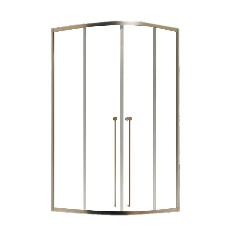 

L-shaped shower room household bathroom one-shaped arc fan-shaped bath glass bathroom partition