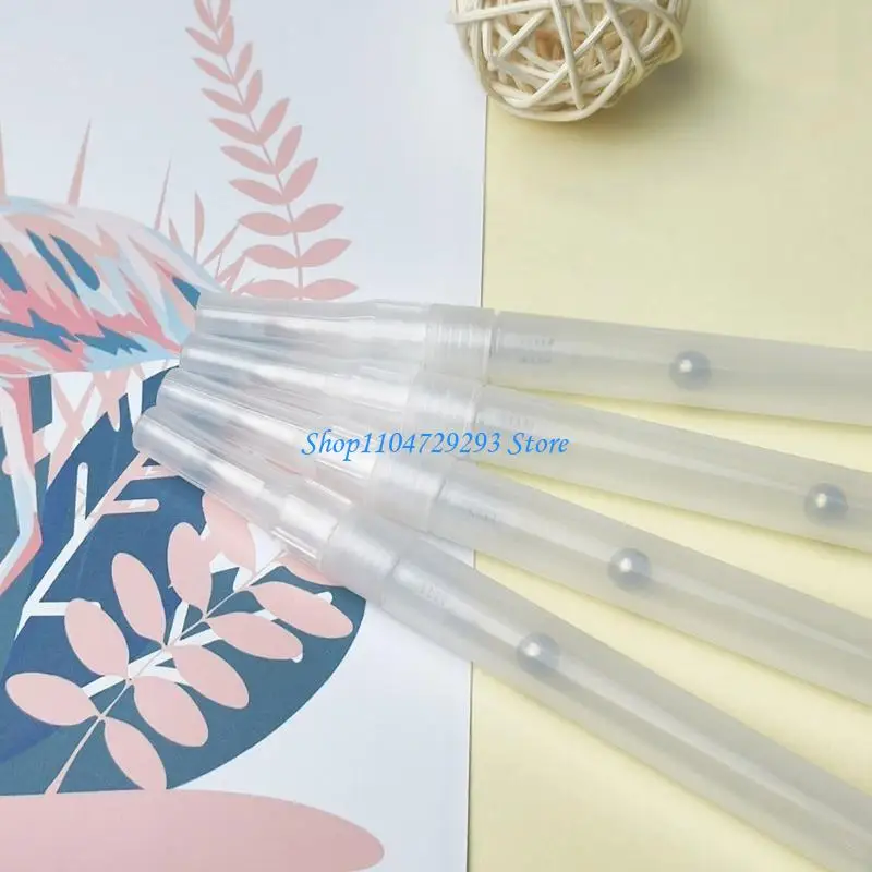 

Y2GD 6Pcs Empty Paint Pen Refillable Empty Brush Pen Empty Marker Pen For Writing Journaling Note Taking Card Making