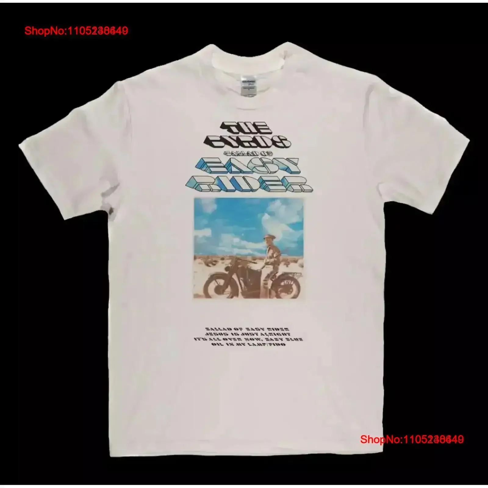 Vintage The Byrds Ballad Of Easy Rider T Shirt I025 Washed graphic Top For Everyday Wear streetwear Comfortable  vintage
