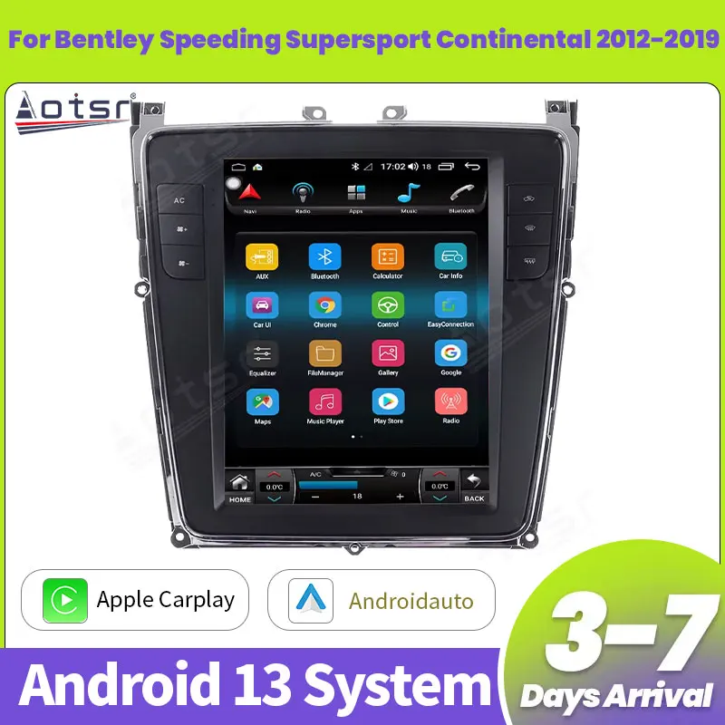 

Aotsr Android 13 для Bentley Speeding Supersport Continental 2012-2019, автомобильное радио, GPS-навигация, головное устройство, GPS-мультимедийный плеер