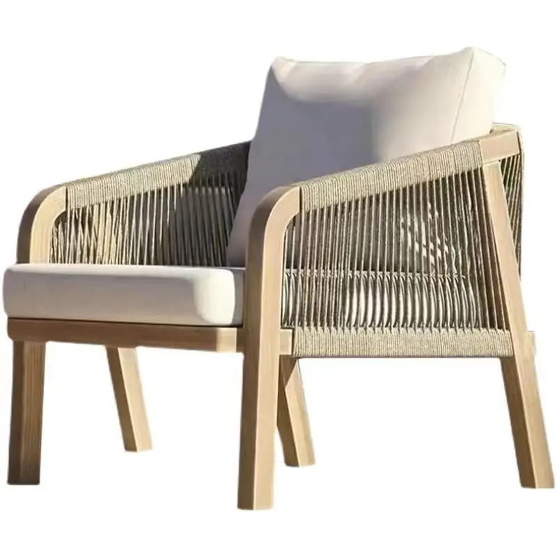 

✗x Solid Teak Wood Modern Eco-Friendly Outdoor Leisure Furniture Set Powder Coated Aluminum Frame High-Density Foam*