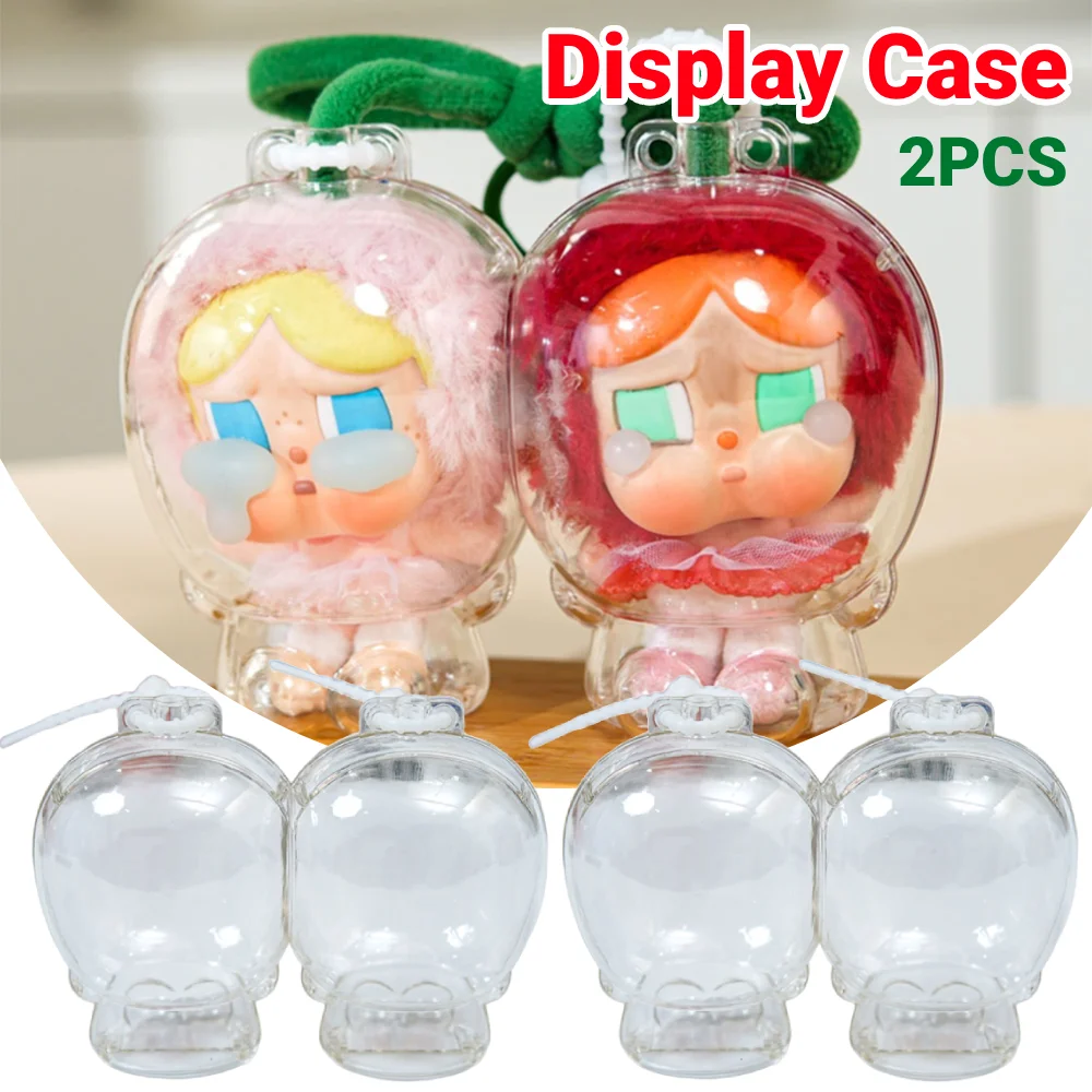 

2PCS Transparent Protective Case Doll Dust Case Protective Cover Plush Dolls Display Protective Case