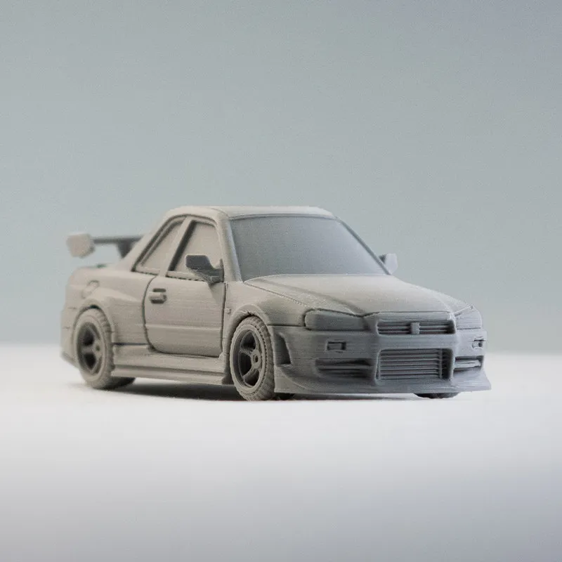 Mini 1/6GT-R Car Model 3D Printed Car Model Kit DIY Assembly Educational Toy for JDM Fans Gift for Children