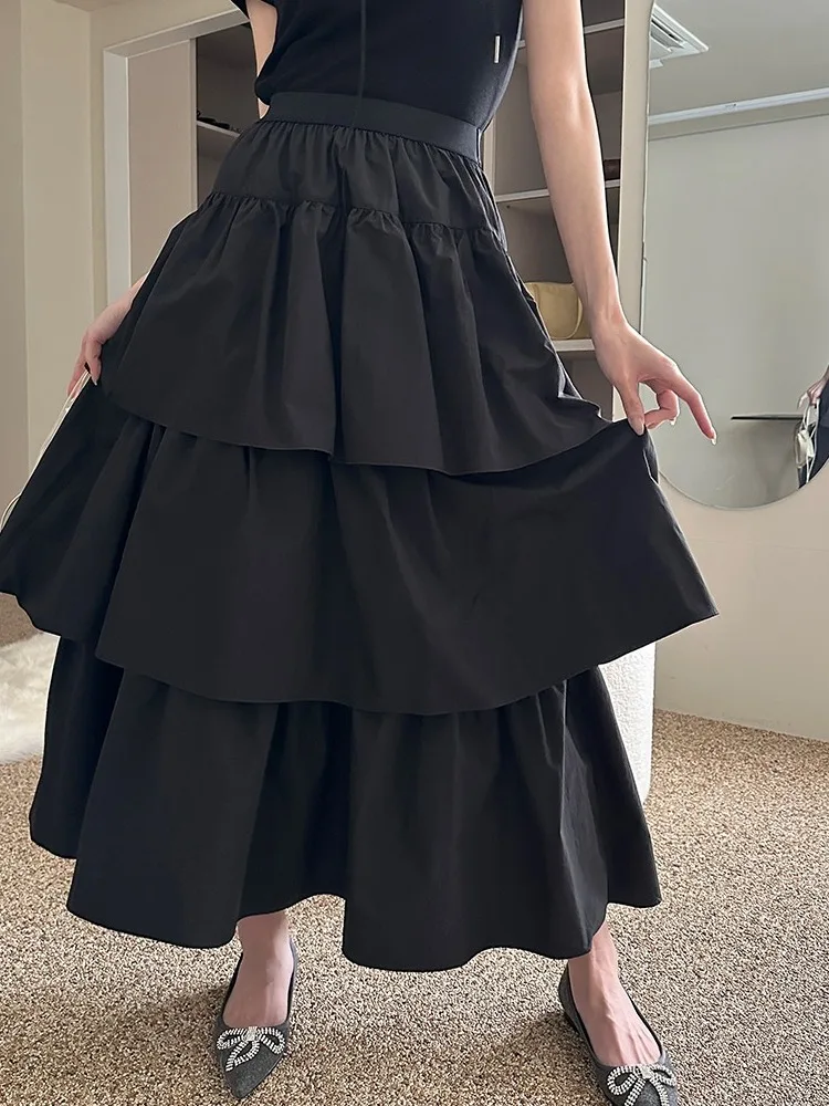 Elegant White High Waist Half Skirt for Women Spring New Style Unique Design Sensation Commute Standard Fit Casual Skirt