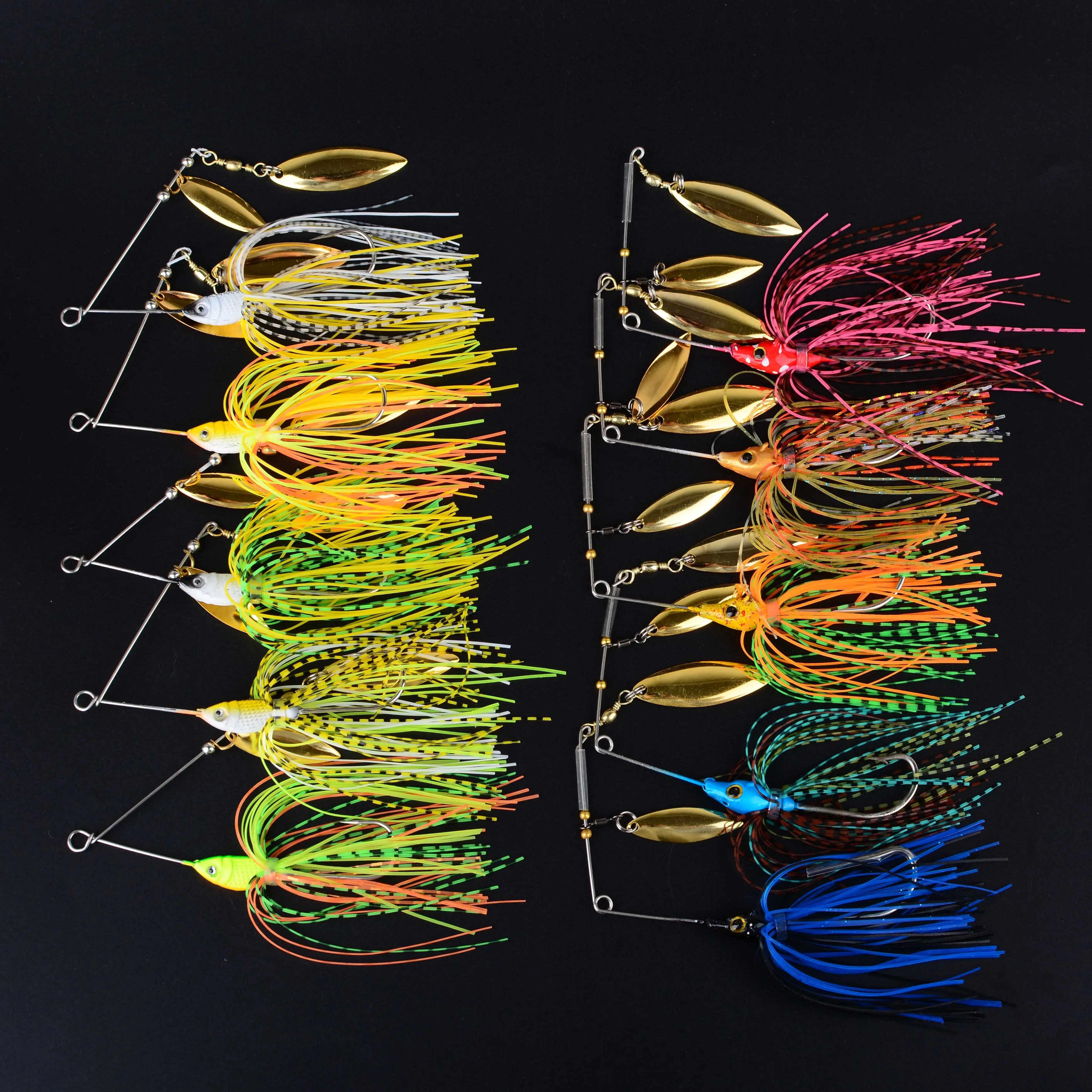 

10 шт., приманка-спиннер, приманка для окуня, приманка для рыбалки, набор для рыбалки Chatterbait, воблеры для рыболовных снастей для окуня