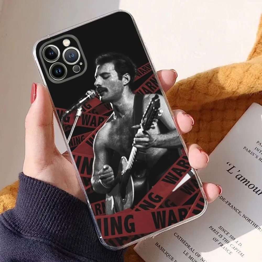 Freddie Mercury Queen band Phone Case For iPhone 14 13 12 11 Pro Max XS X XR SE 2020 6 7 8 Plus Mini Protective Shell