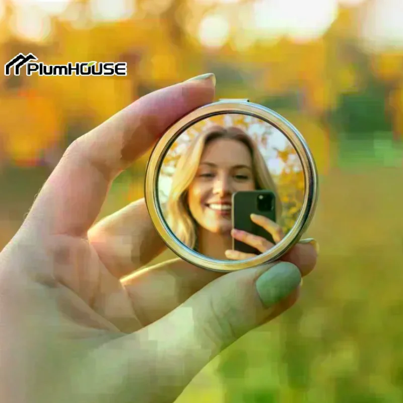 Runder Konvexspiegel Reise-Selfie-Fotorequisite Hochauflösender Spiegel Tragbarer Schminkspiegel Handlicher Fotografie-Spiegel
