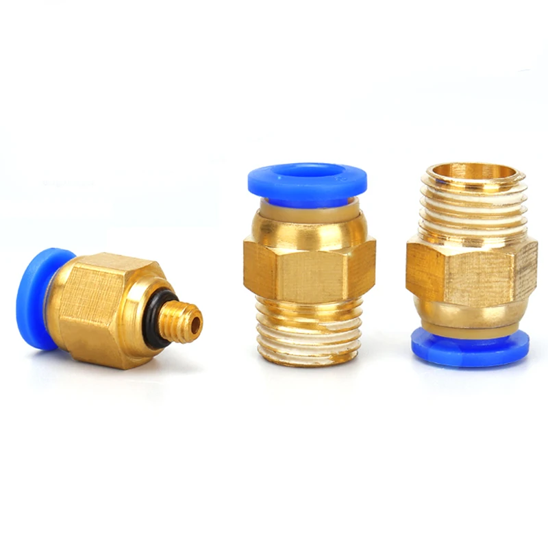 Pneumatic Air Connector Fitting PC PCF/PL/PLF 4mm 6mm 8mm Thread 1/8 1/4  3/8 1/2  Hose Fittings Pipe Quick Connectors