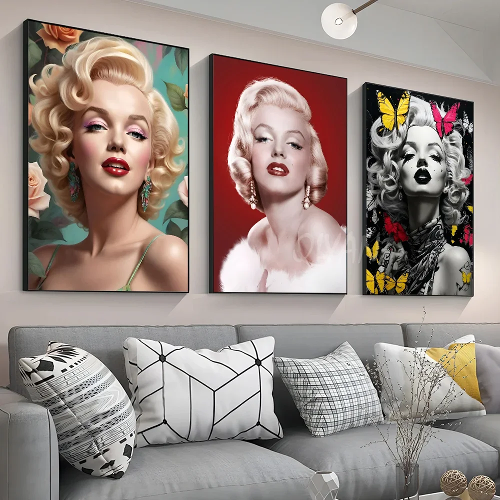 Póster de Marilyn Monroe, papel impreso para el hogar, sala de estar, dormitorio, entrada, Bar, cafetería, decoración de pintura artística, 1 ud.