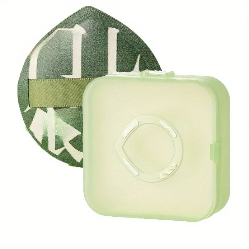 1 مسحوق نفخة + 1 صندوق مارشميلو وسادة هوائية مسحوق نفخة جافة ورطبة ثنائي الغرض إسفنجة ناعمة للغاية مسحوق نفخة