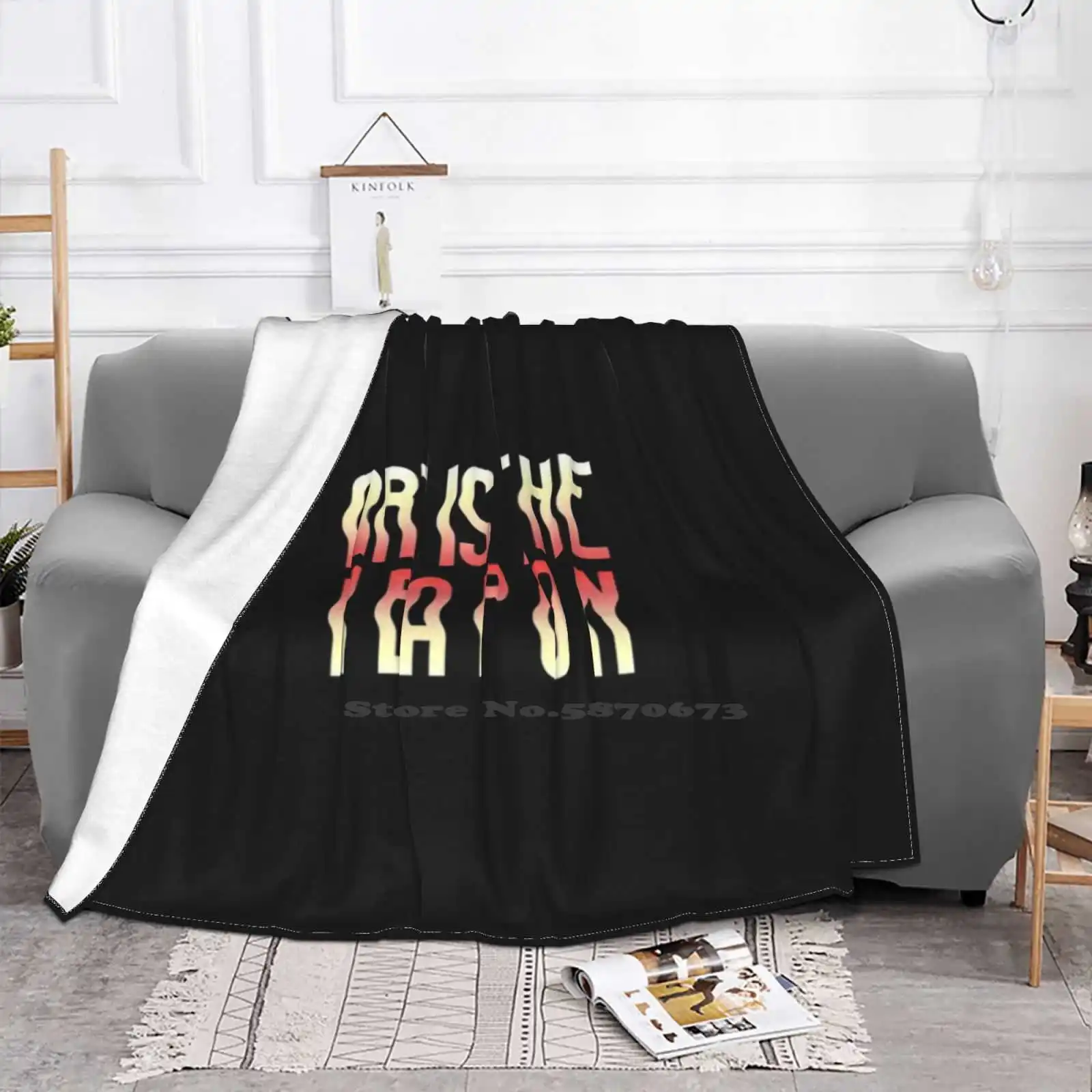 Gradient Wavy Text ( Black ) Hot Sale Printing High Qiality Warm Flannel Blanket My Chemical Romance