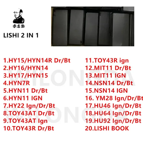 Herramienta de reparación LISHI 2 en 1, HY15, HY16, HY17, HYN7R, HYN11, NG, HY22, TOY43, TOY43R, TOY43AT, GN