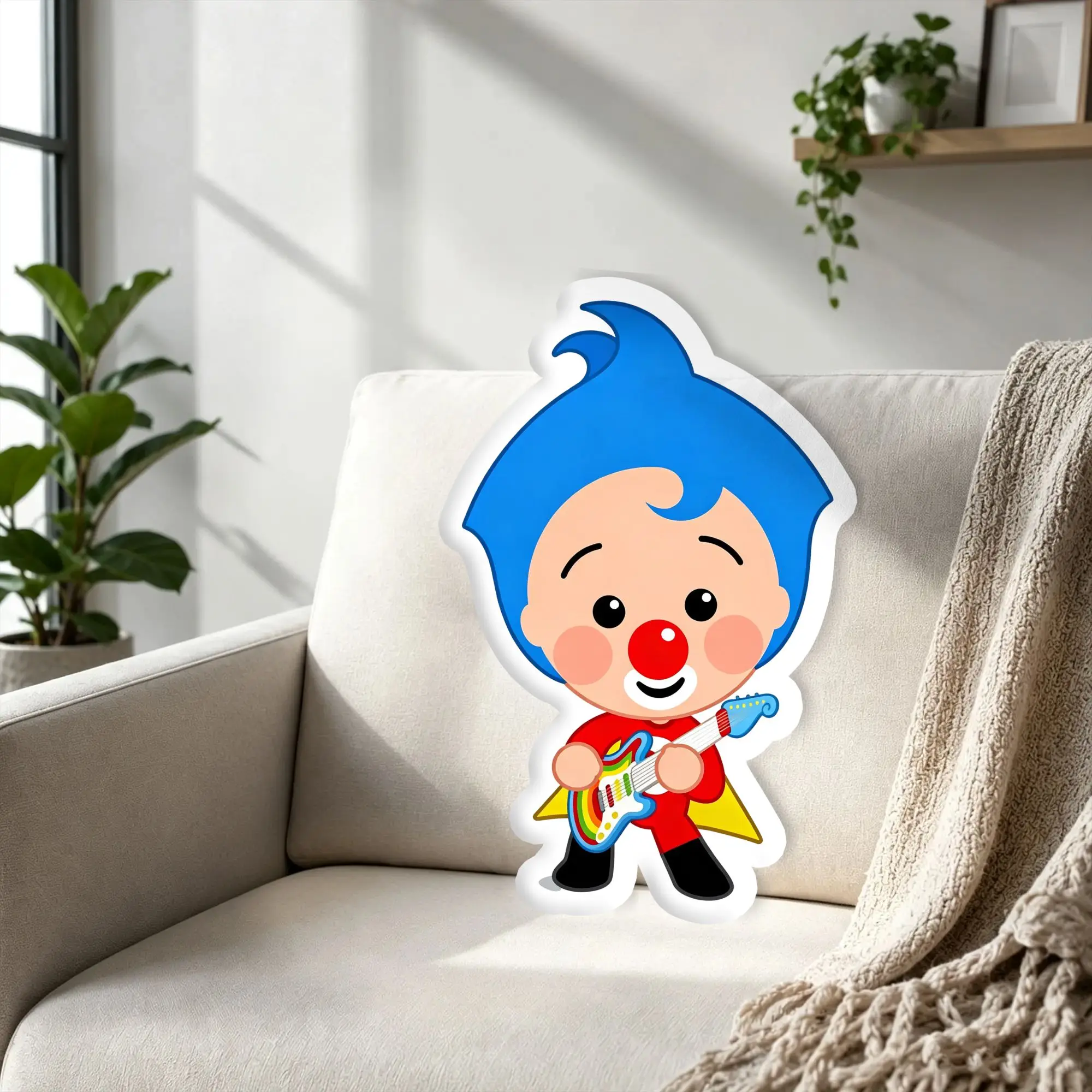 Custom P-Plims Stuffed Pillow Cushion Preschool Education Animation Funny Soft Cushion Personalized Pillows For Bed