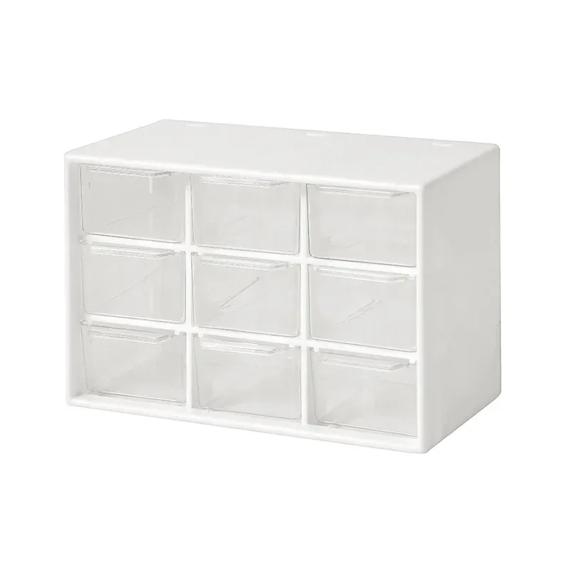 6/9 Grid Desktop Boxes Organizer Transparent Small Drawer Partitioned Student Desk Wall-mounted Sundries Storage Box