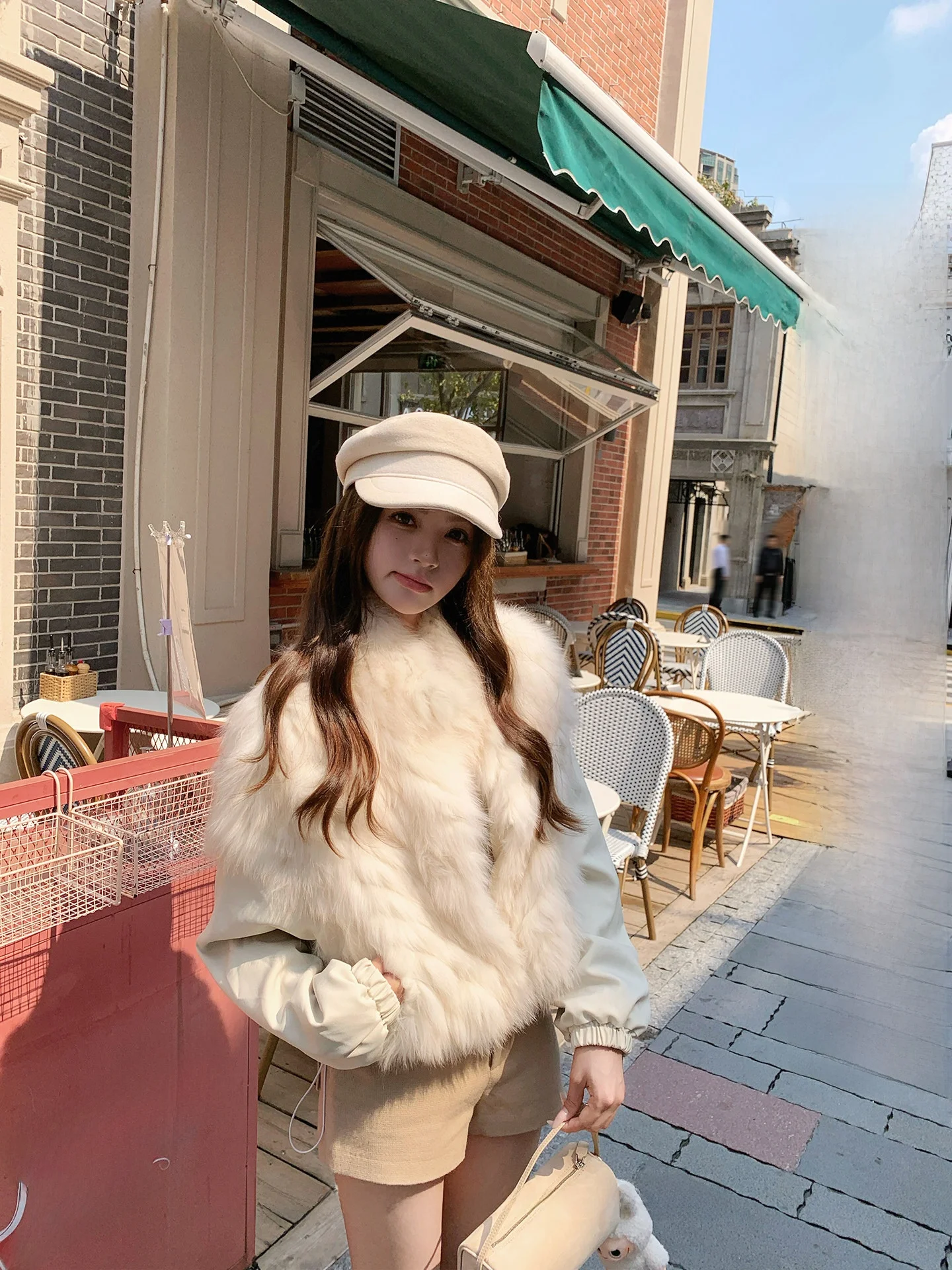 

Двусторонняя меховая парка-куртка женская кожаная Jaet Daeri, новая зимняя модель Sle «Rui Xue ng Winter», корейский стиль для повседневной носки