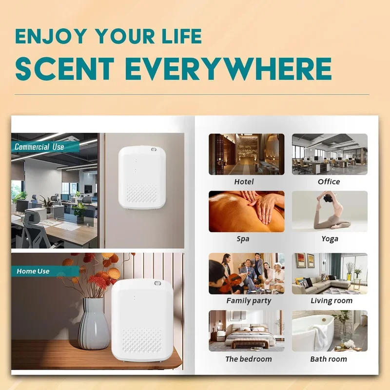 500m³ WIFI Aroma Diffuser Electric Fragrance Device Hotel Collection Diffuser Bluetooth Controlled Home Aromatherapy Machine