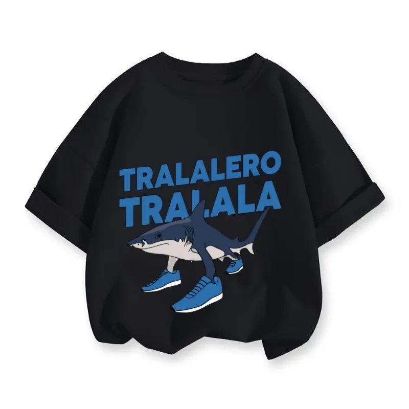 Summer Tung Tung Tung Sahur T-shirt Cartoon Graphics Casual Vintage Boys Girls Short Sleeve Tops Funny Italian Brainrot T Shirt