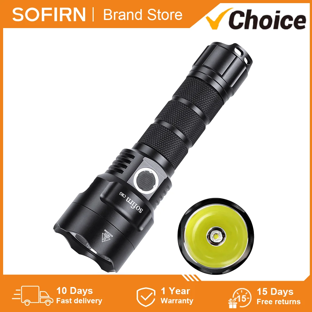 

Фонарик Sofirn Powerful C8G 21700 светодиодный SST40 18650 лм фонарик с ATR 2 группы индикатор освещения только для склада в России