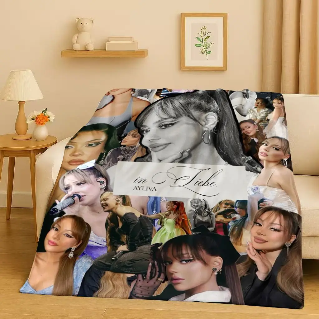 HD Pop Singer Ayliva Lieb Flannel Blanket,Ultra Soft Warm Plush Throw for Home Bedroom Bed Sofa Cover Kids Picnic Gift
