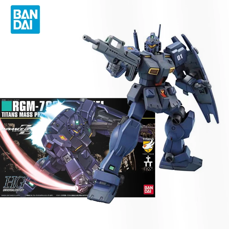 

Bandai Genuine Anime GUNDAM Model HGUC Series 1/144 GM Quel RGM-79Q Action Figure Assembly Model Toys Collectible Gifts for Kids