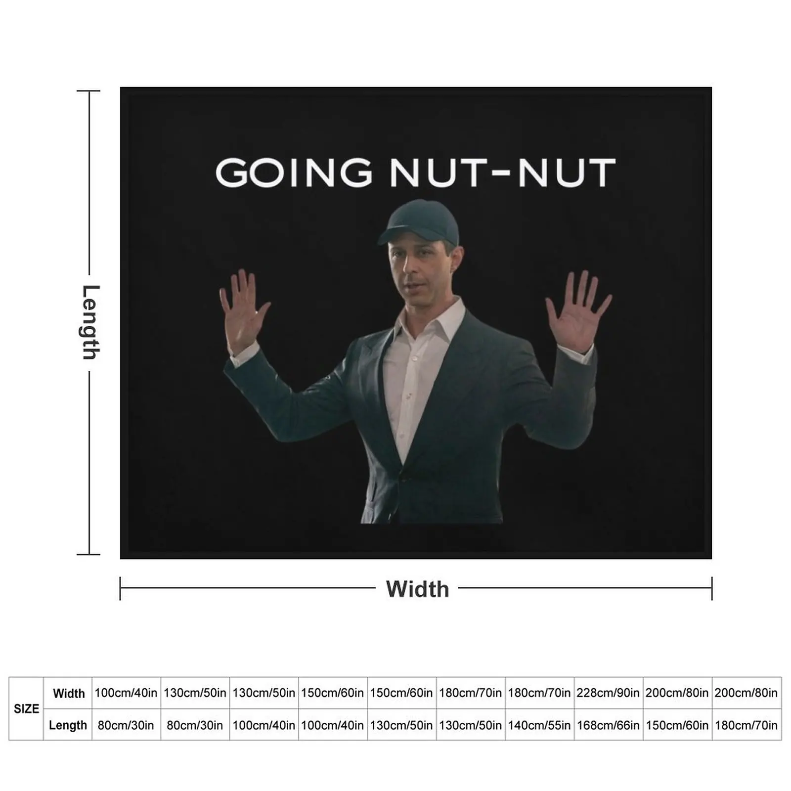 Kendall Roy Going Nut Nut Throw Blanket Large cosplay anime Blankets