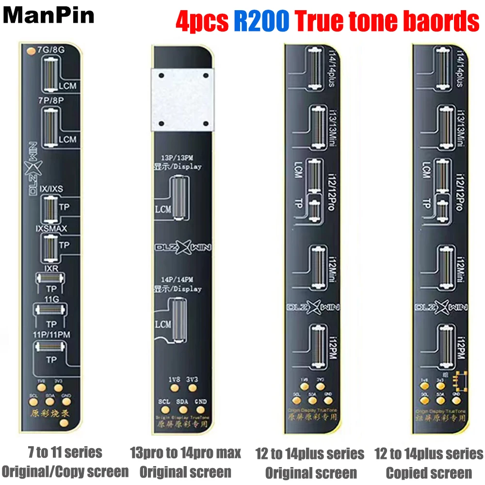 True Tone Recover Board R200 Screen Display Testing Repair Tool Flex Cable For iPhone 14Pro Max Plus 13Pro 12 Mini 11 XS X 8 7G