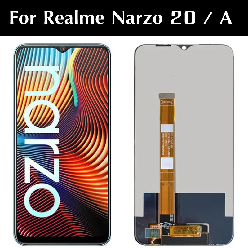 6.50  LCD For Realme Narzo 20 RMX2193 LCD Display Touch Screen Digitizer Assembly Replacement For Realme Narzo 20A RMX2050 LCD