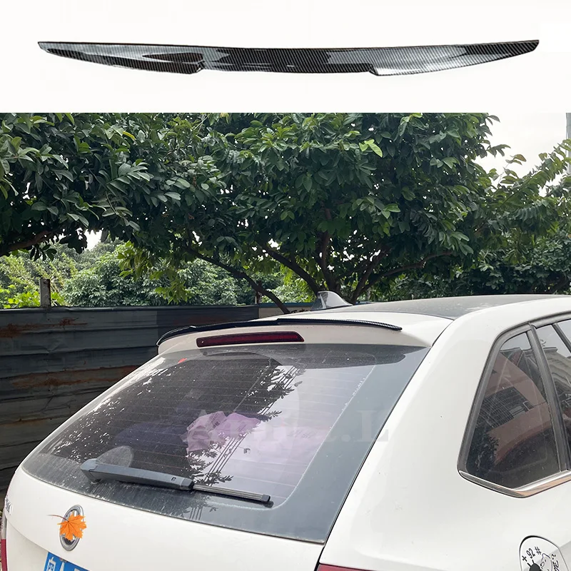 For Skoda Rapid Kodiak Hatchback Rear Roof Spoiler Lip  M4 Style Spoiler Universal Type PU Material Car Trunk Tail Wing Styling