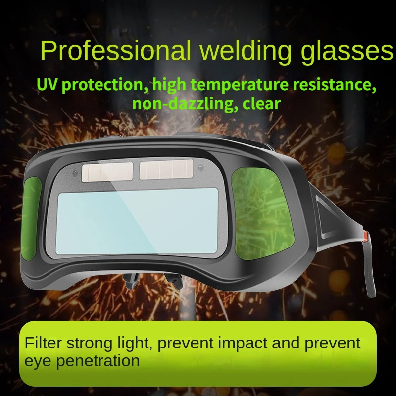 True Color Smart Auto Darkening Welding Goggles with Clear Inner Lenses Solar Welder Eyes Glasses Anti-glare Welder Glasses