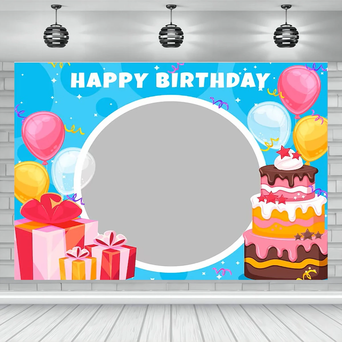 Happy Birthday Celebration Backdrop Name Photo Date Customiz Photography Cake Table Decoration Family Party Banner Background