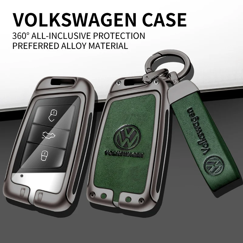 Metal Car Key Cover Case Holder Shell Protection For VW Volkswagen Passat B8 Magotan For Skoda Kodiaq Superb A7 Accessories