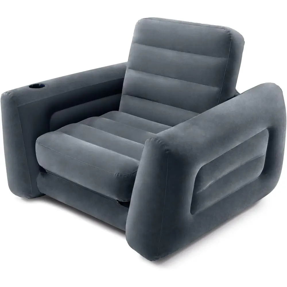 

66551EP Iatable Pull-Out Chair: Built-in Cupholder – Surace – 2-in-1 – olds Compactly – 80" x 91" x 26"