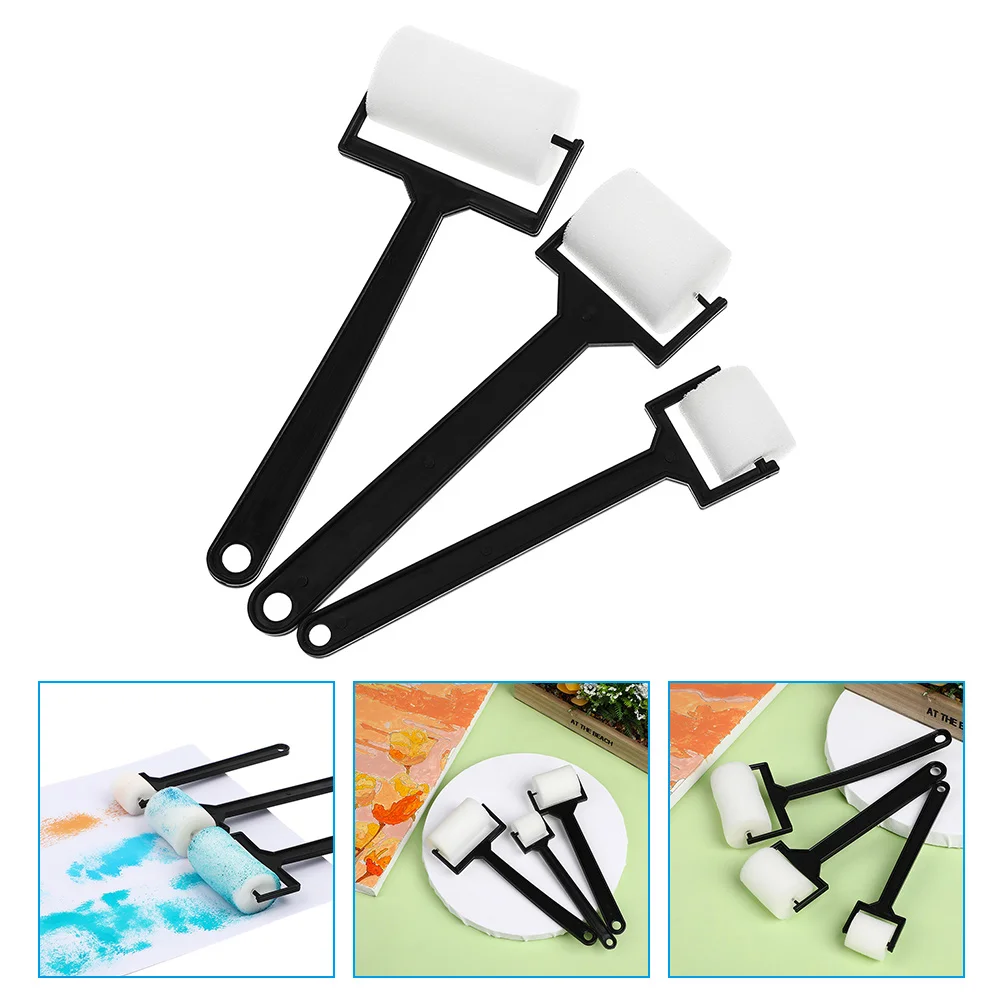 6 Pcs Scroll Wheel Children's Drawing Tools Toddler Kids Sponge Foam Paint Brush