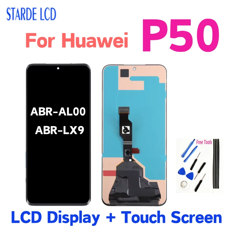 

AMOLED For Huawei P50 LCD Display Touch Screen Digitizer Panel For Huawei p50 ABR-AL00 ABR-LX9 Replacement Part