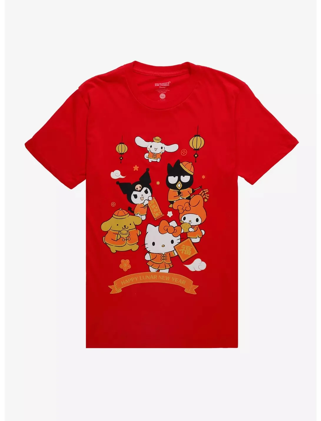 Gothic Halloween Sanrio Characters Skeleton T‑Shirt Unisex Spooky Cartoon Print Short Sleeve Casual Streetwear Tops